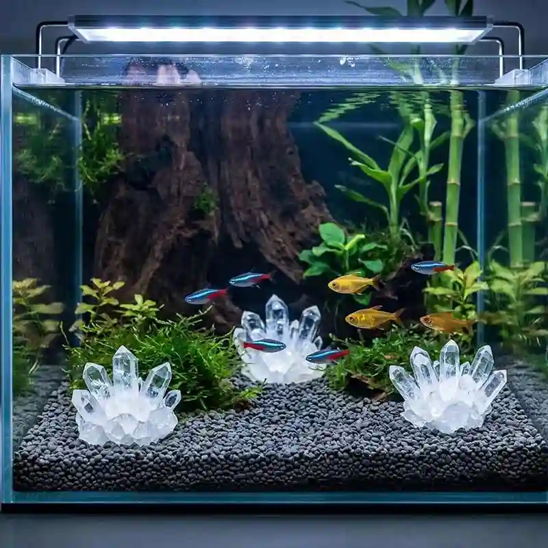 Crystal aquarium decorations — prismatic fish tank ornaments for wholesale