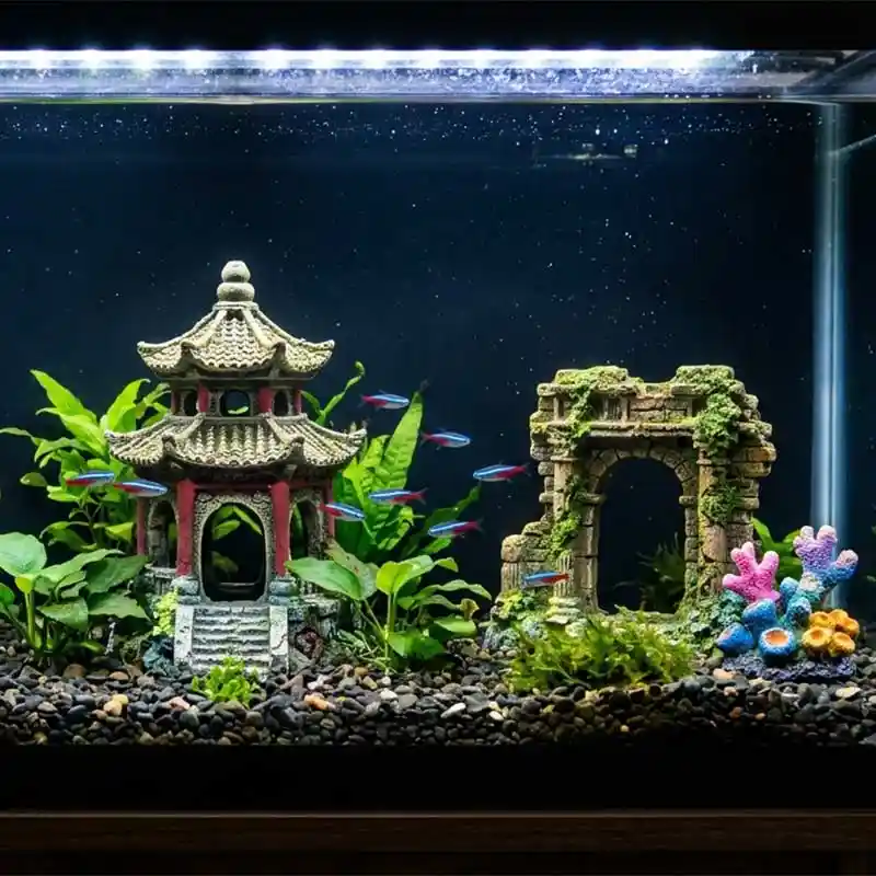 Resin aquarium ornaments — detailed fish tank decorations for wholesale